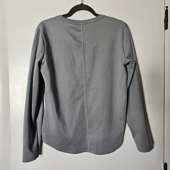 NWOT Nike therma-fit gray soft fleece warm crewneck stretchy longsleeve Size M - Picture 6 of 7